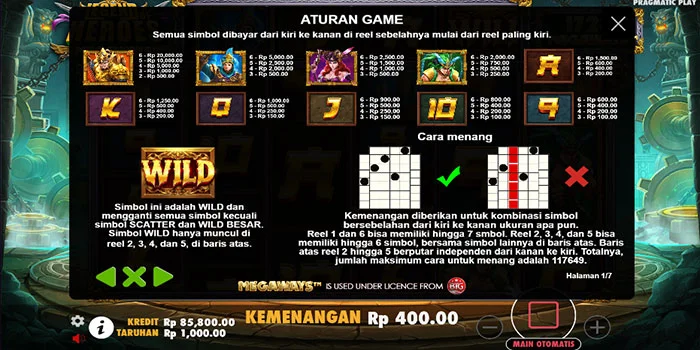 Ikon-Pembayaran-Slot-Legend-of-Heroes-Megaways